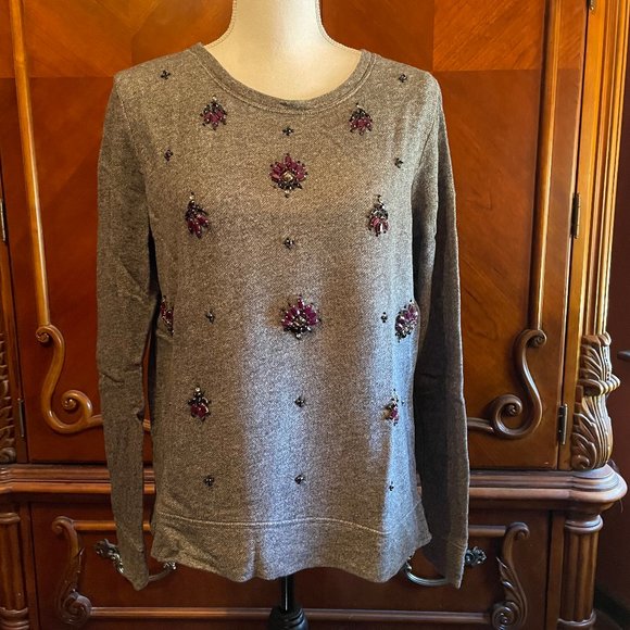 LOFT | Tops | Loft Embellished Sweatshirt | Poshmark
